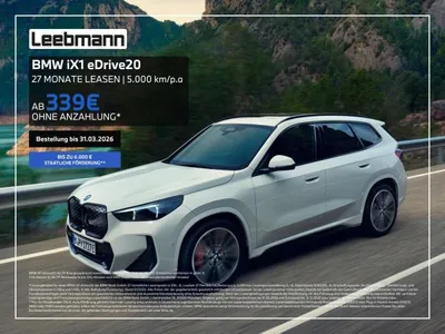 BMW BMW iX1 ❗️Jahresstartaktion❗️Exclusive Sonderkonditionen💸 im Auto Abo von LeasingMarkt.de