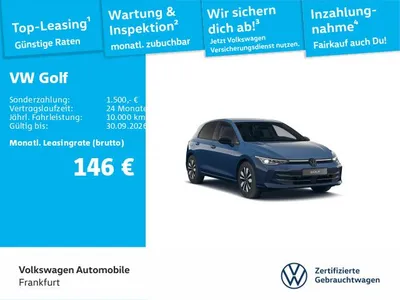 VW Volkswagen Golf VIII GOAL 1.5 eTSI DSG IQ.Light AHK ACC APP im Leasing von Null-Leasing