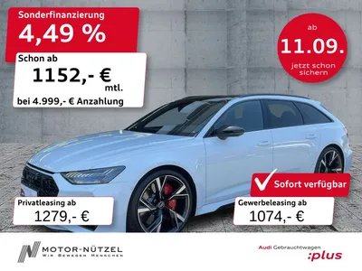 Audi Audi RS6 Avant TFSI QU LASER+HuD+B&O+PANO+DRC+280km/h im Leasing von Null-Leasing
