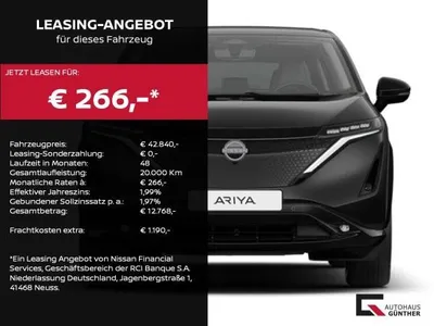 Nissan Nissan Ariya 63 kWh Advance Pack 22kW OBC im Auto Abo von LeasingMarkt.de