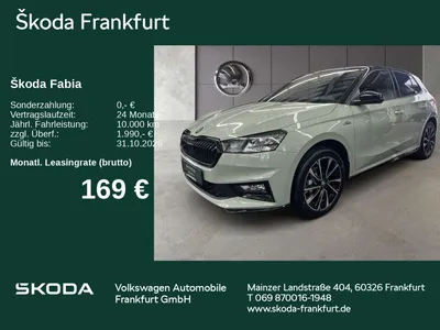 Skoda Skoda Fabia Monte Carlo 1,0 TSI DSG Fahrassistenz/ Win im Leasing von Null-Leasing