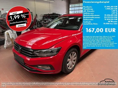 VW Volkswagen Passat Variant Business 2.0TDI DSG NAV LED AHK im Leasing von Null-Leasing