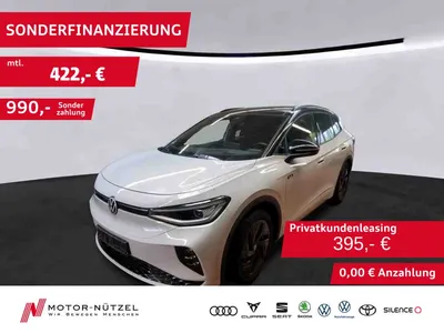 VW Volkswagen ID.4 GTX 220KW MATRIX+PANO+AHK+360°+ACC+HUD+WäPu im Leasing von Null-Leasing