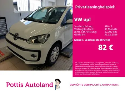 VW Volkswagen up! 1.0 MPI MOVE UP! SITZHZG KLIMA DAB+ im Leasing von Null-Leasing
