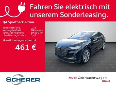 Audi Audi Q4 e-tron Q4 Sportback 45 e-tron S line AHK/MATRIX/WÄRMEPUMPE im Auto Abo von LeasingMarkt.de