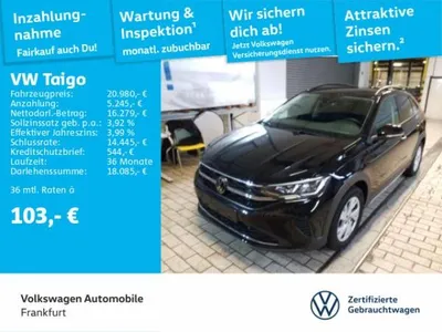 VW Volkswagen Taigo 1.0 TSI Life FrontAssist LaneAssist DAB+ LED cs13mv im Auto Abo von LeasingMarkt.de