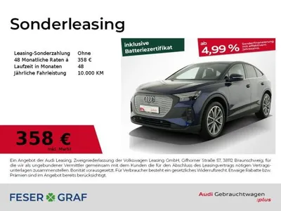 Audi Audi Q4 e-tron Q4 Sportback e-tron 35 Matrix/AHK/360°/Alu20/ACC im Auto Abo von LeasingMarkt.de