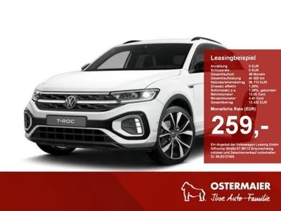 VW Volkswagen T-Roc R-Line 1.5TSI DSG AHK,IQ.LIGHT,KEYLESS,NAVI,19ALU,KAMERA im Auto Abo von LeasingMarkt.de