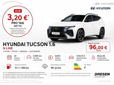 Hyundai Hyundai TUCSON 1.6 N Line⚠️I Automatik I Navi I LED I Sitzheizung I Rückfahrkamera im Leasing von LeasingMarkt.de