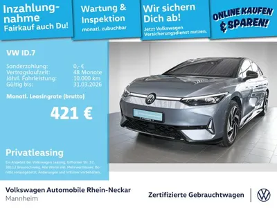 VW Volkswagen ID.7 Lim GTX Navi AHK Kamera uvm im Auto Abo von LeasingMarkt.de
