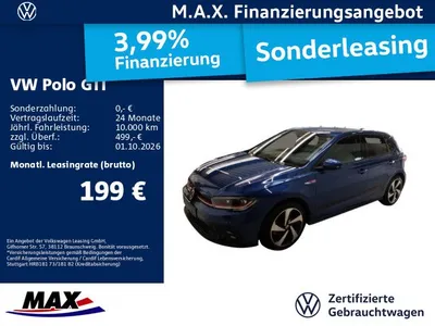 VW Volkswagen Polo GTI 2.0 TSI DSG IQ.LIGHT+KAMERA+APP+ACC+DCP im Leasing von Null-Leasing