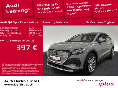 Audi Audi Q4 e-tron Q4 Sportback e-tron 35 AHK MATRIX RFK NAVI im Auto Abo von LeasingMarkt.de