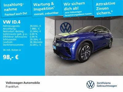 VW Volkswagen ID.4 GTX 4Motion Navi AHK IQ.LIGHT - LED-Matrix-Scheinwerfer Infotainment-Paket Panoramadach im Auto Abo von LeasingMarkt.de