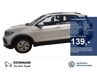 VW Volkswagen T-Cross LIFE 1.0TSI 95PS.LED.CLIMA.VIRTUAL.16 AL im Leasing von Null-Leasing