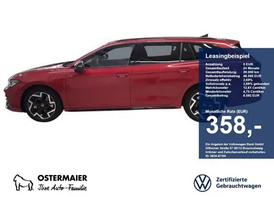 VW Volkswagen Passat Variant R-LINE SIGNATURE 1.5TSI HYBRID 17 im Leasing von Null-Leasing