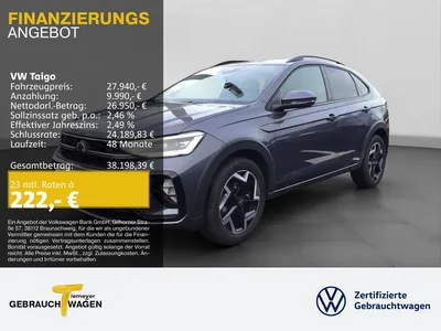 VW Volkswagen Taigo 1.5 TSI DSG R-LINE MATRIX KAMERA LM7 AHK im Auto Abo von Null-Leasing
