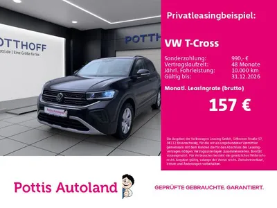 VW Volkswagen T-Cross 1.0 TSI LIFE NAVI KAMERA KLIMA SHZG im Leasing von Null-Leasing