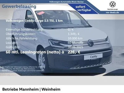 VW Volkswagen Caddy Cargo 1.5 TSI EU6 AHK GJ LED Tempomat Klima im Auto Abo von LeasingMarkt.de