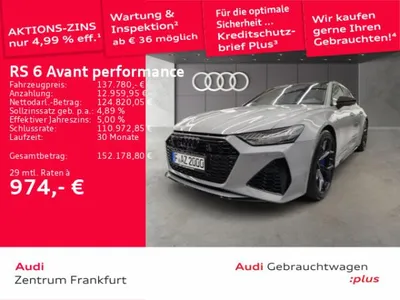 Audi Audi RS6 Avant performance tiptronic im Auto Abo von LeasingMarkt.de