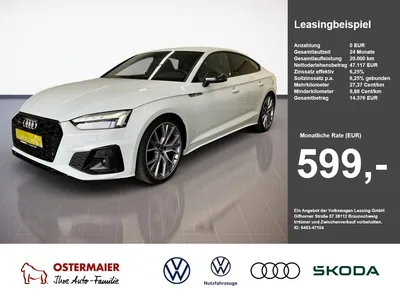 Audi Audi S5 Sportback 341PS AHK.ACC.STANDHZG.B&O.MATRIX.V im Leasing von Null-Leasing
