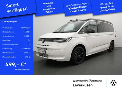 VW Volkswagen T7 California TDI Beach Camper DCC STANDHZ AHK im Auto Abo von Null-Leasing
