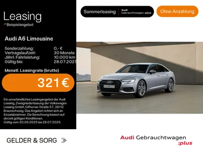Audi AUDI A6 Limousine 45 TFSI qu. Winterr.*360*Matrix*HuD im Auto Abo von Null-Leasing