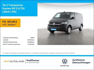 VW Volkswagen T6.1 Transporter Kasten KR 2.0 TDI | NAVI | PDC im Auto Abo von LeasingMarkt.de