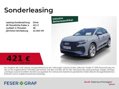 Audi Audi Q4 e-tron 45 qu. S line Ext. Navi Matrix RüKa im Auto Abo von LeasingMarkt.de