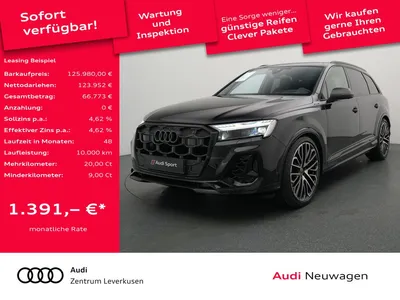 Audi Audi SQ7 quattro 360°KAM LASER STANDHZ PANO RAUTE AHK im Auto Abo von Null-Leasing