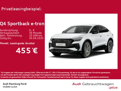 Audi AUDI Q4 Sportback 45 e-tron quattro S line Wärmepumpe im Auto Abo von Null-Leasing