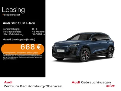 Audi Audi SQ6 SUV e-tron quattro*Navi*LED*Alu*HUD*B&O*PDC* im Auto Abo von Null-Leasing
