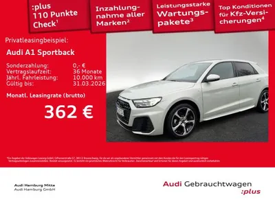 Audi Audi A1 Sportback 30 TFSI S line S tronic Sonos Navi LED im Auto Abo von LeasingMarkt.de