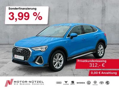 Audi Audi Q3 Sportback 35 TFSI S-TR S-LINE 5JG+MATRIX+AHK im Leasing von Null-Leasing