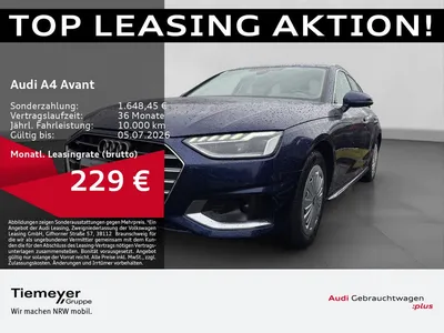 Audi Audi A4 Avant 35 TFSI ADVANCED AHK 360° LEDER SITZHZG im Leasing von Null-Leasing