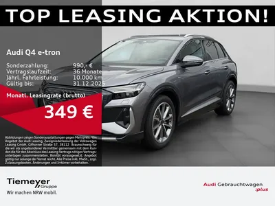 Audi Audi Q4 e-tron 35 S LINE PANO LM20 MATRIX AHK WÄRMEPU im Auto Abo von Null-Leasing
