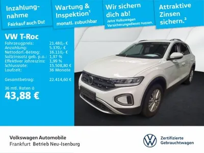 VW Volkswagen T-Roc 1.0 TSI Life Navi LED LaneAssist ParkAssist im Auto Abo von LeasingMarkt.de