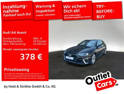 Audi Audi A4 Avant 35 TDI S-Line AHK KAM LED NAVI+ SHZ im Leasing von Null-Leasing