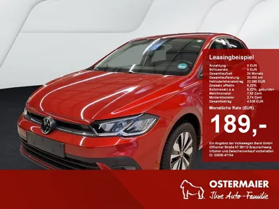 VW Volkswagen Polo GOAL 1.0TSI 116PS DSG NP.33T NAVI.AHK.KAMER im Auto Abo von Null-Leasing