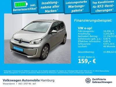 VW Volkswagen e-up! United Klima Sitzhzg im Auto Abo von Null-Leasing