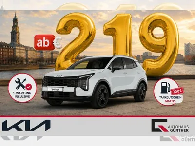 Kia Kia Sportage 150PS AT Black Edition *sofort verfügbar* 1. Wartung inkl. + 300€ Tankgutschein | 19" | Carplay | We im Leasing von LeasingMarkt.de