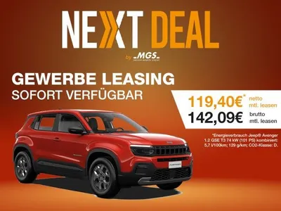 Jeep Jeep Avenger ❄️SOFORT VERFÜGBAR❄️GEWERBEDEAL im Auto Abo von LeasingMarkt.de