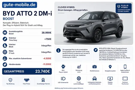 BYD BYD ATTO 2 DM-i Boost im Leasing von Null-Leasing