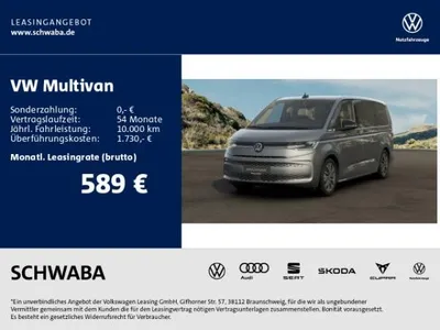 VW Volkswagen Multivan LÜ GOAL 2,0 TDI DSG *Kurzzulassung* - weitere Lagerwagen vorhanden ! im Auto Abo von LeasingMarkt.de