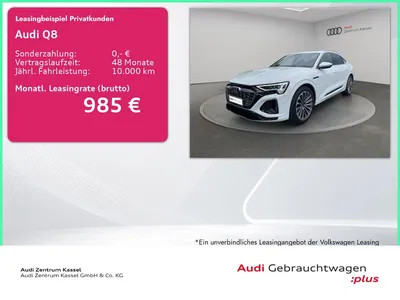 Audi Audi Q8 SB 55 etron qu Sline Matrix Pano HuD AHK 360° im Leasing von Null-Leasing
