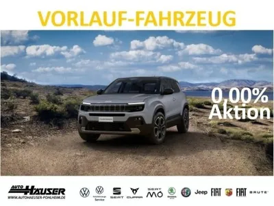 Jeep Jeep Avenger Summit MY25 e-Hybrid 1.2 T3 48V DCT INFOTAINMENT KOMFORT EL. HECKKL. NAVI KAMERA PDC im Auto Abo von LeasingMarkt.de