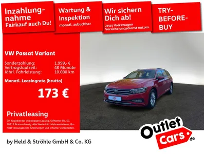 VW Volkswagen Passat Variant 2.0 TDI DSG NAVI KAM LED SHZ ACC im Leasing von Null-Leasing