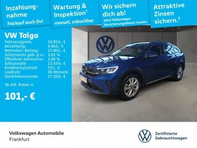 VW Volkswagen Taigo 1.0 TSI Life Navi LaneAssist DAB + LED cs13mv im Auto Abo von LeasingMarkt.de