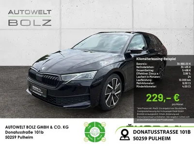 Skoda Skoda Octavia 2.0 TDI Sportline HUD LED NAVI AHK 360° im Leasing von Null-Leasing
