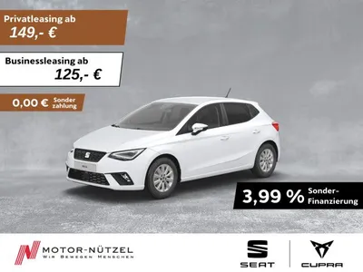 Seat Seat Ibiza 1.0 TSI STYLE LED+NAVI+APP+ACC+SHZ+PDC+RFK im Leasing von Null-Leasing