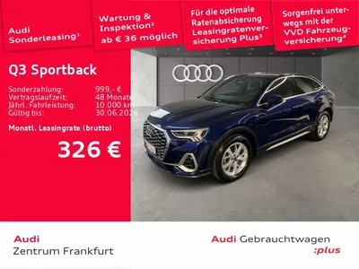 Audi Audi Q3 Sportback 35 TFSI Stronic S line LED NAVI AHK im Leasing von Null-Leasing